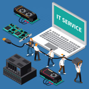 Isometric IT People Concept