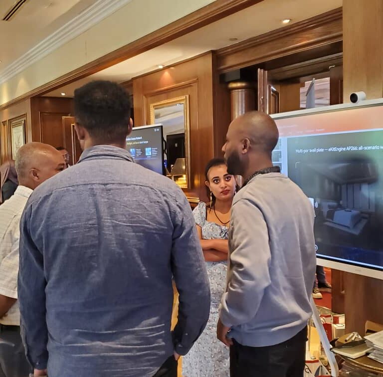 Chief Strategy Officer Dawit Gizaw speaking on digital education trends in Ethiopia.
